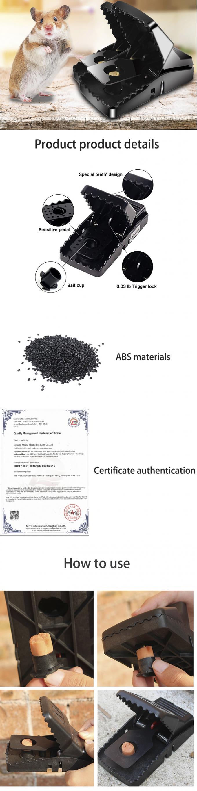 Controle de pragas Pre-baco Armadilhas para ratos Sem fragrância Material plástico M01A 0