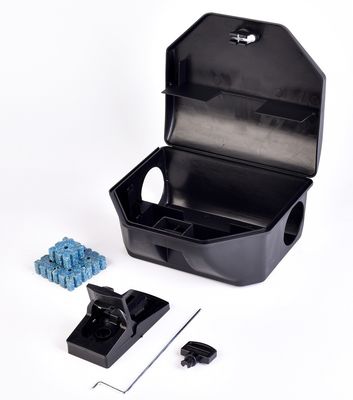 Bom preço. Caixa de plástico multifuncional fechável rato ratos rato armadilha Estação de isca com espaço para a armadilha de mola e isca 262g on-line